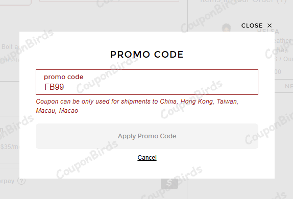 5% FWRD Promo Code Verification Screenshot