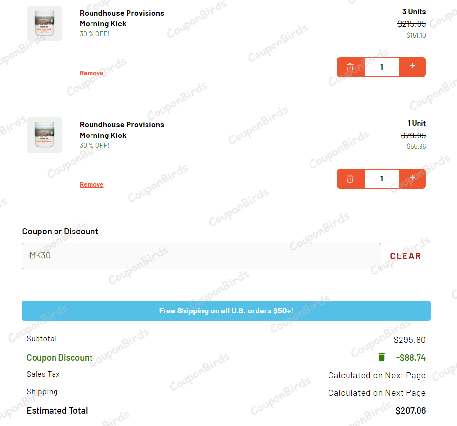 30% Roundhouse Provisions Promo Code Verification Screenshot