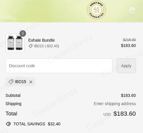 15% Evinature Promo Code Verification Screenshot