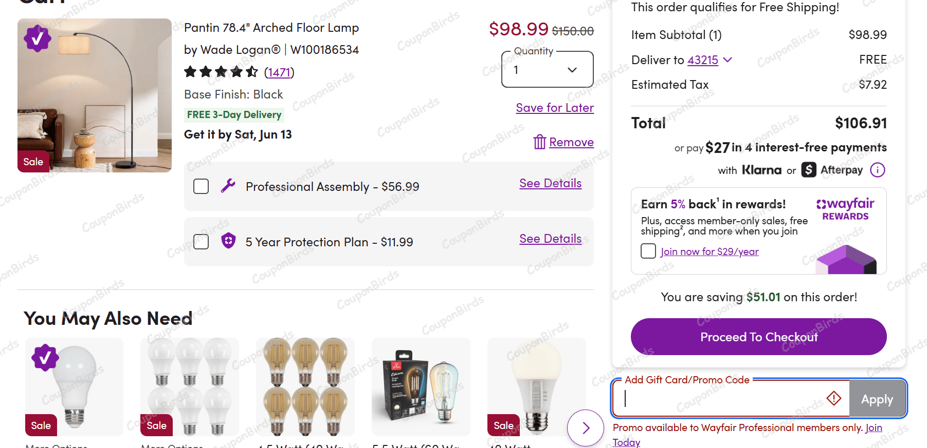 10% Wayfair Promo Code Verification Screenshot