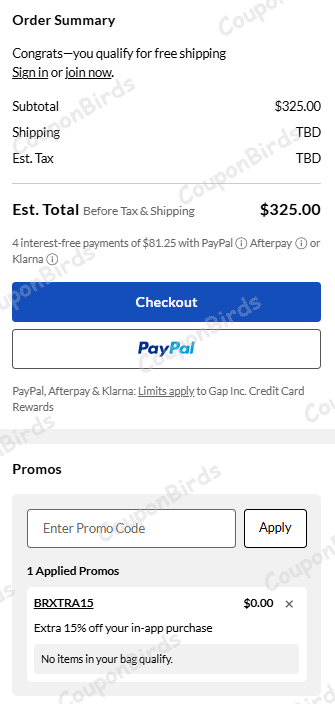 15% Athleta Promo Code Verification Screenshot