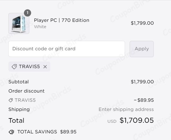 5% NZXT Promo Code Verification Screenshot