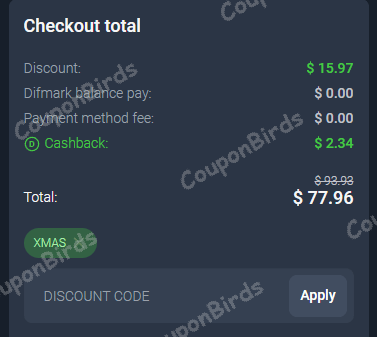 17% Difmark Promo Code Verification Screenshot