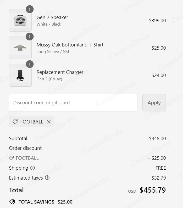 $25 TURTLEBOX Promo Code Verification Screenshot