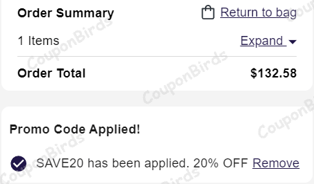 20% 1800Flowers Promo Code Verification Screenshot