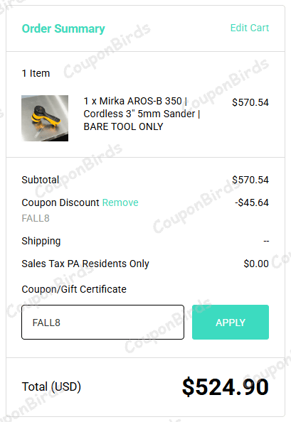 10% The Clean Garage Promo Code Verification Screenshot