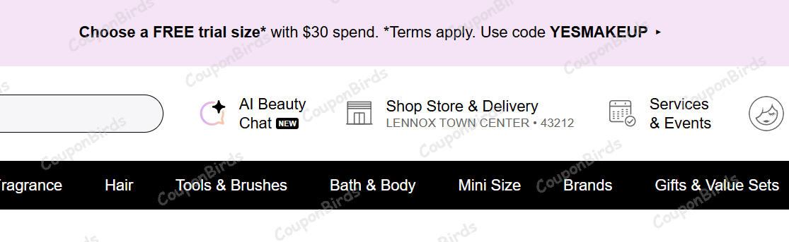 CODE Sephora Promo Code Verification Screenshot