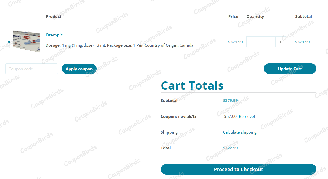 15% Canadian Insulin Promo Code Verification Screenshot