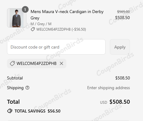 10% &Daughter Promo Code Verification Screenshot
