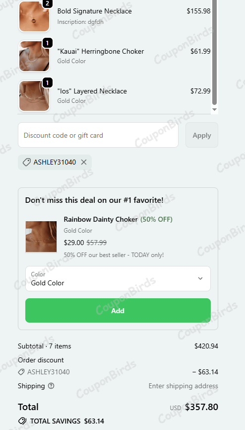 15% Atolea Promo Code Verification Screenshot