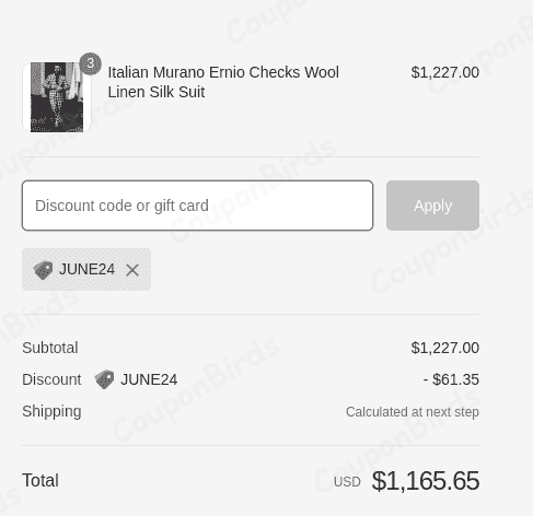 5% StudioSuits Promo Code Verification Screenshot