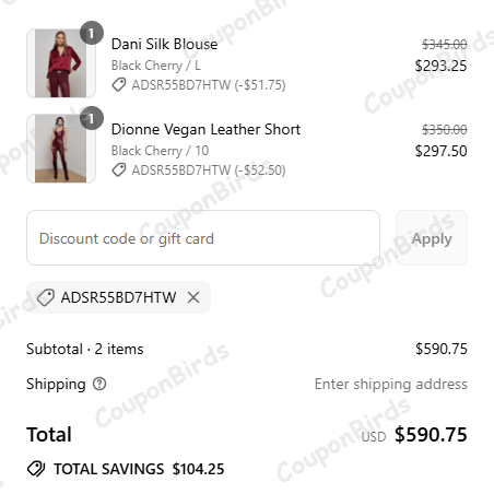 15% L'AGENCE Promo Code Verification Screenshot