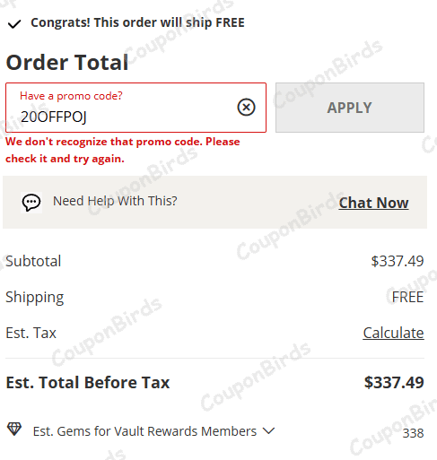 20% Kay Promo Code Verification Screenshot