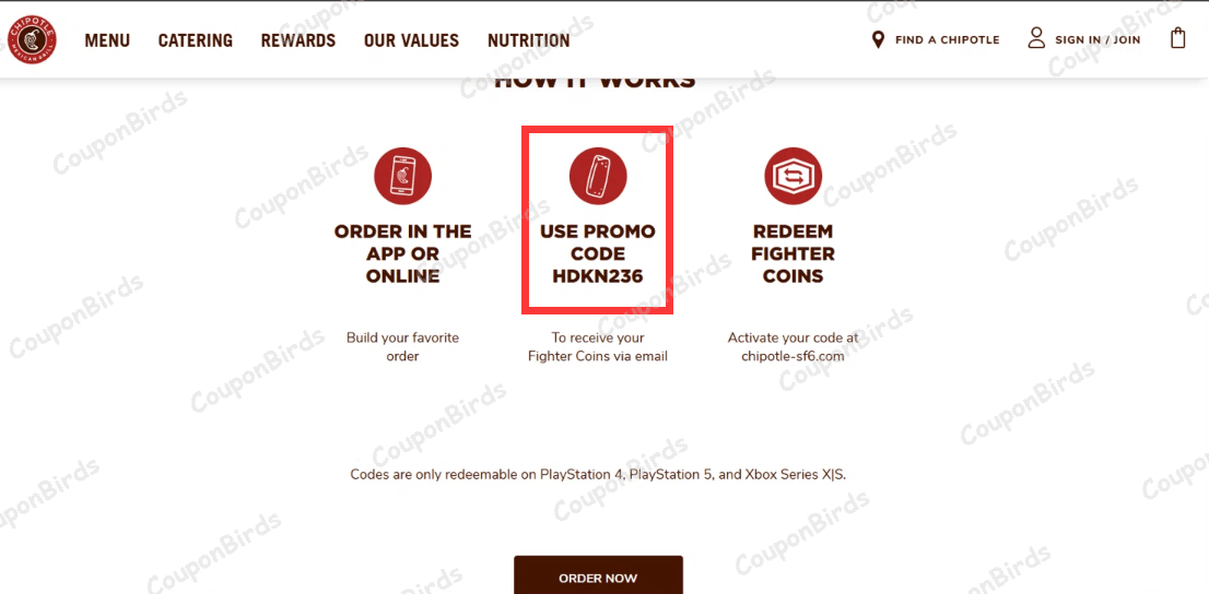 10% Chipotle Promo Code Verification Screenshot
