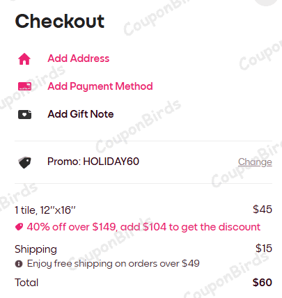 40% Mixtiles Promo Code Verification Screenshot