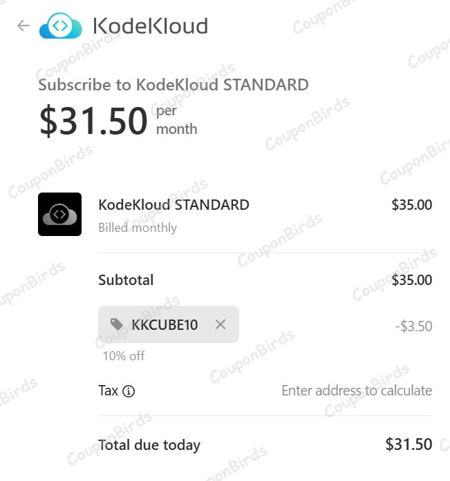10% KodeKloud Promo Code Verification Screenshot
