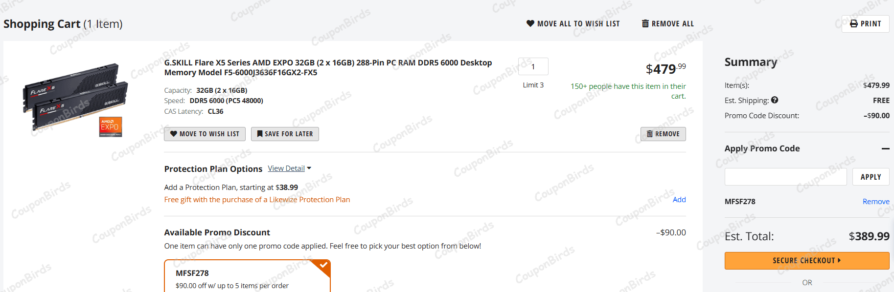 $90 Newegg Promo Code Verification Screenshot