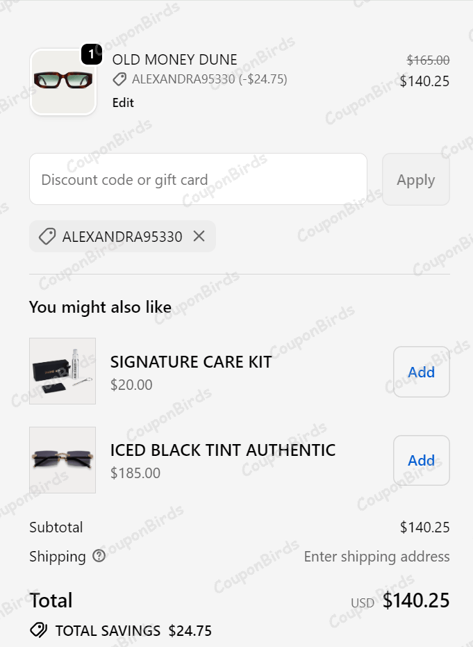15% JAMES ORO Promo Code Verification Screenshot