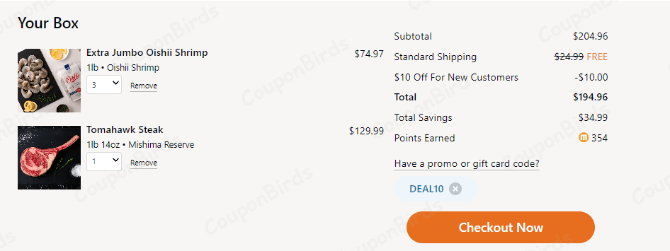 10% Crowd Cow Promo Code Verification Screenshot