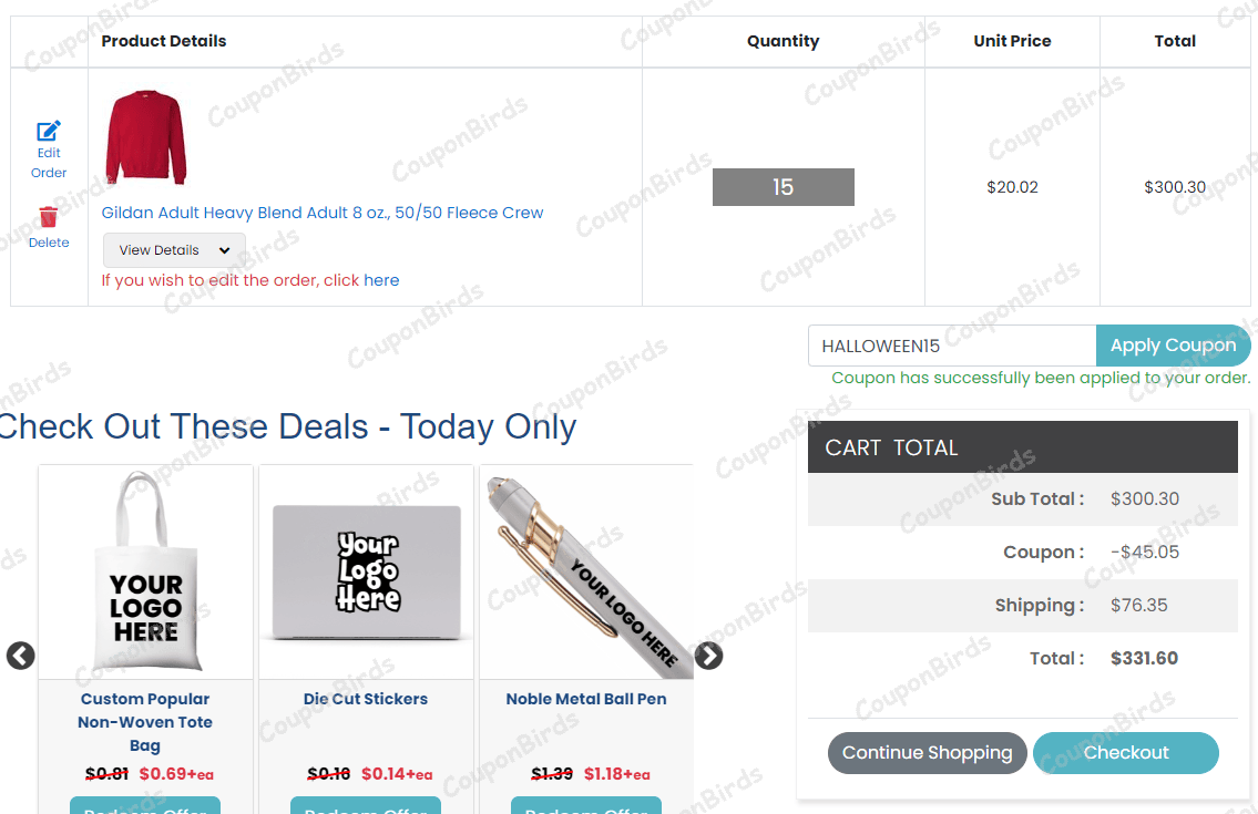 15% Custom Patch Factory Promo Code Verification Screenshot