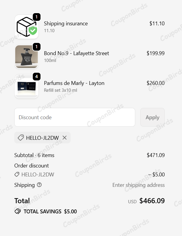 $5 OLFactory Factory Promo Code Verification Screenshot