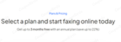 22% Fax.Plus Promo Code Verification Screenshot