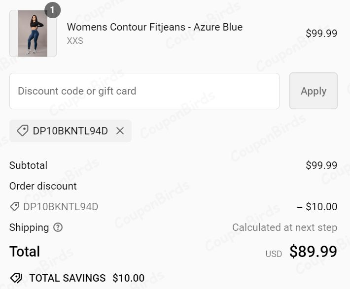 10% FITJEANS Promo Code Verification Screenshot