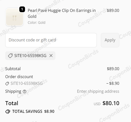 10% Aiori Promo Code Verification Screenshot