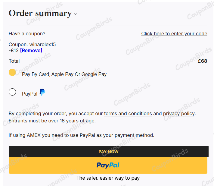 15% Luxury Watch Supply Promo Code Verification Screenshot