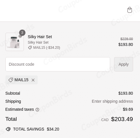 15% Coco & Eve Promo Code Verification Screenshot