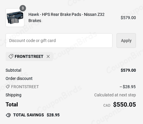 5% Drift HQ Promo Code Verification Screenshot