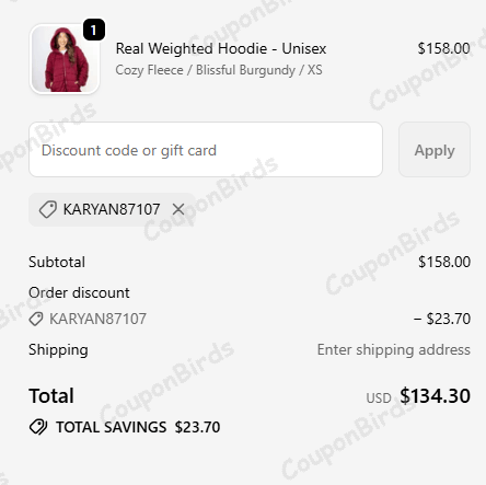 15% Thera Promo Code Verification Screenshot