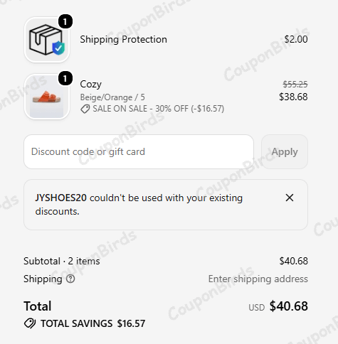 20% Melissa Promo Code Verification Screenshot