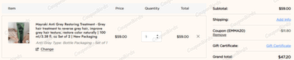 20% Hair Mayraki Promo Code Verification Screenshot