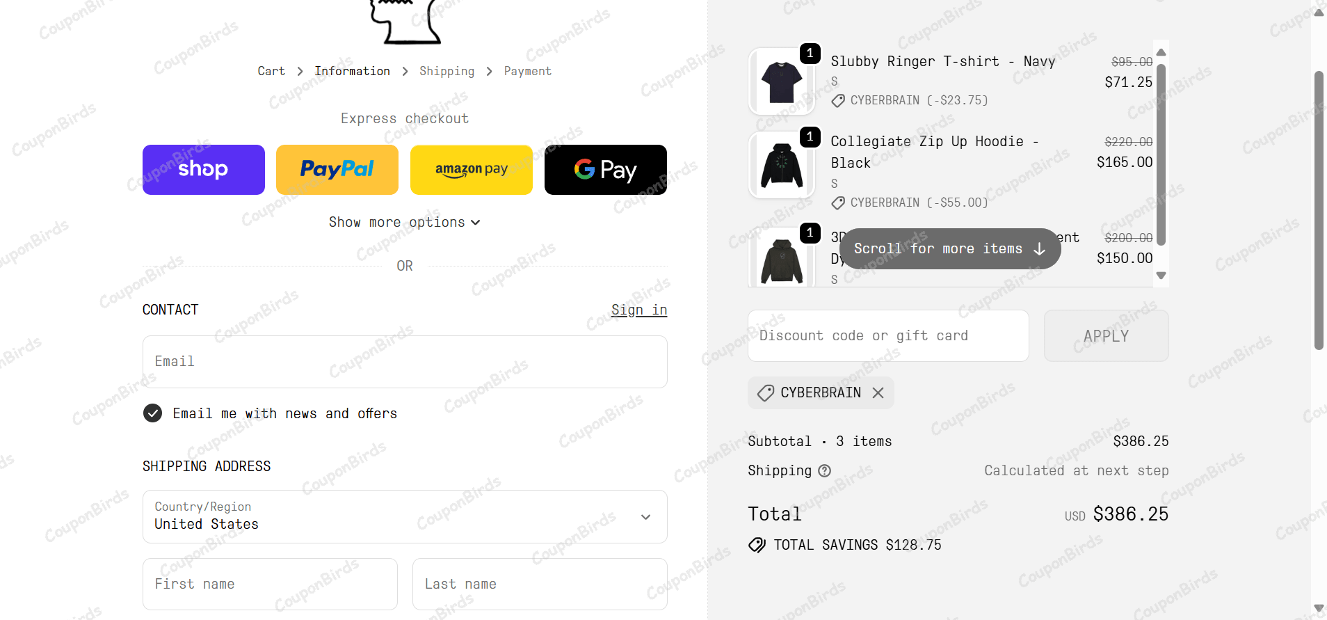 25% Brain Dead Promo Code Verification Screenshot
