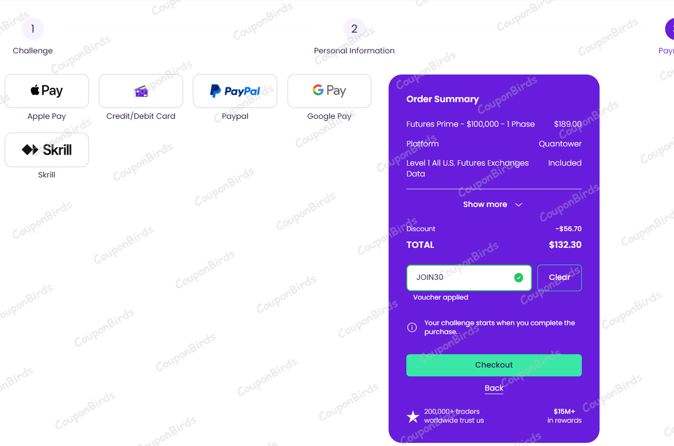 30% The Trading Pit Promo Code Verification Screenshot