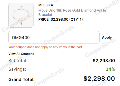 45% Jomashop Promo Code Verification Screenshot