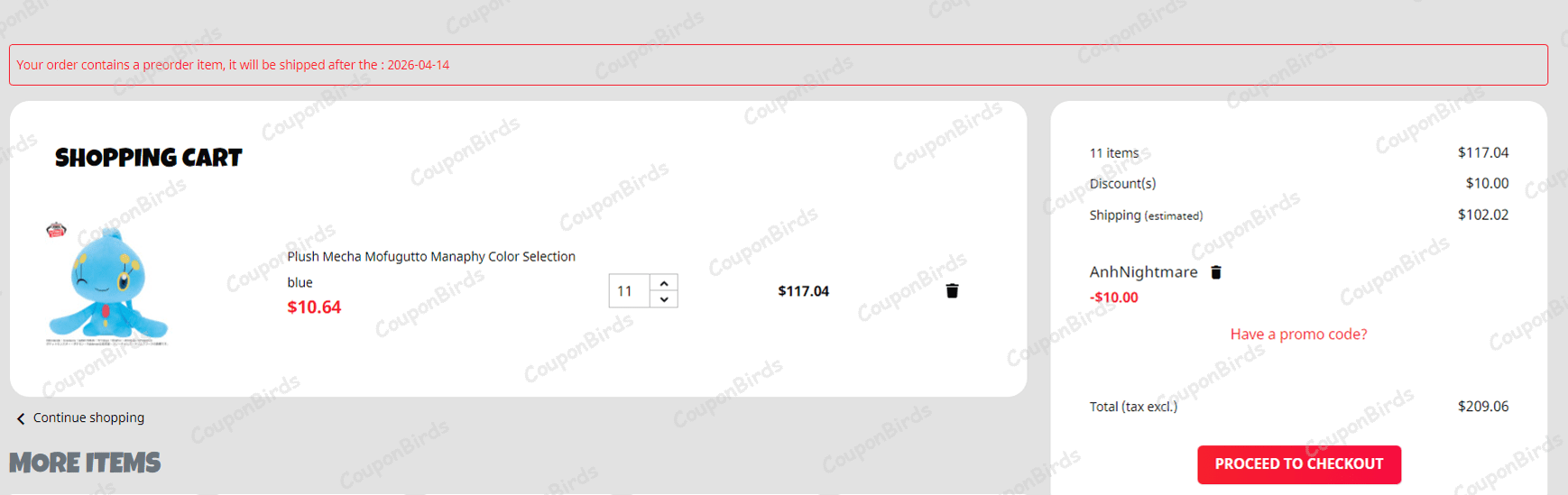 $10 Meccha Japan Promo Code Verification Screenshot