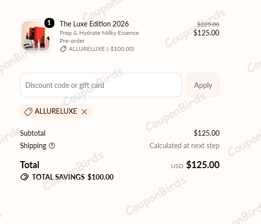 50% Allure Beauty Box Promo Code Verification Screenshot