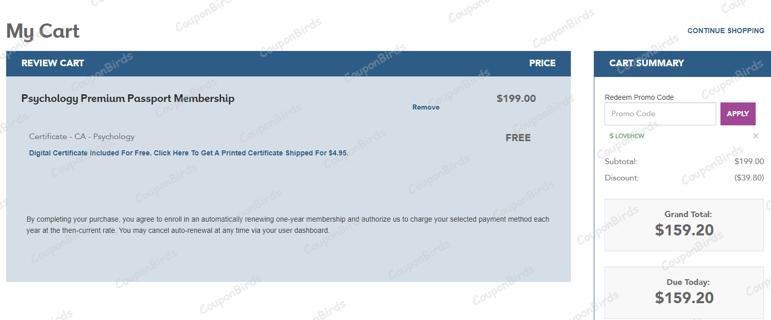 20% Elite Learning Promo Code Verification Screenshot