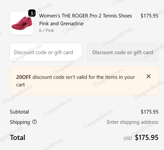 20% Tennis Express Promo Code Verification Screenshot