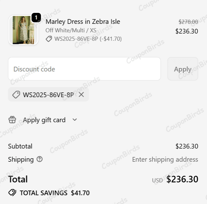 15% J.McLaughlin Promo Code Verification Screenshot