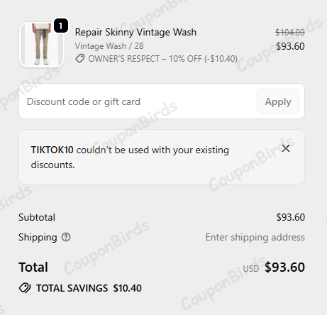 10% Valabasas Promo Code Verification Screenshot