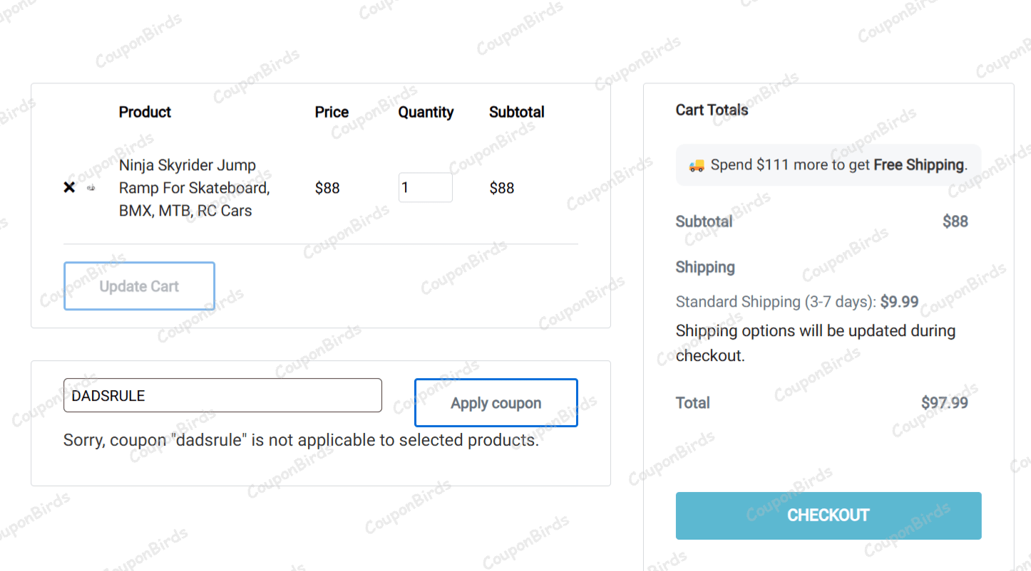 50% Ninja MTB Skills Promo Code Verification Screenshot