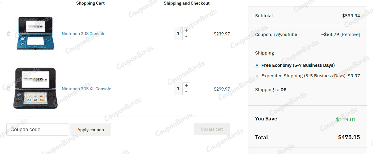 12% Retro vGames Promo Code Verification Screenshot