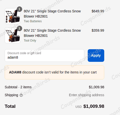8% powersmartusa.com Promo Code Verification Screenshot