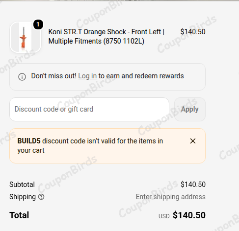 5% MAPerformance Promo Code Verification Screenshot