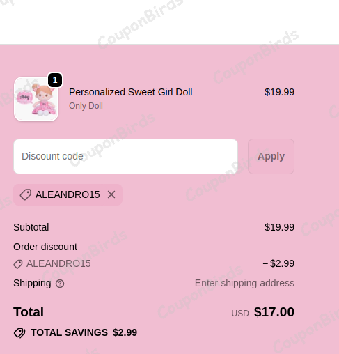 15% OUOZZZ Promo Code Verification Screenshot