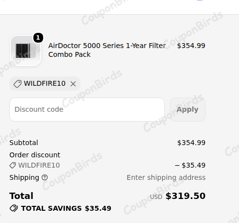 10% AirDoctor Promo Code Verification Screenshot