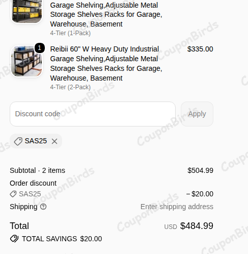 $20 Reibii Promo Code Verification Screenshot